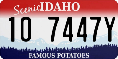 ID license plate 1O7447Y