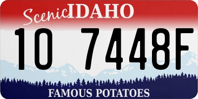 ID license plate 1O7448F