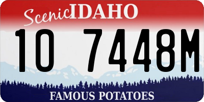 ID license plate 1O7448M