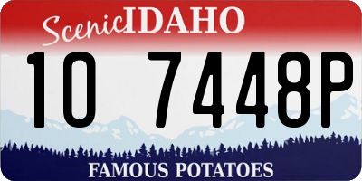 ID license plate 1O7448P