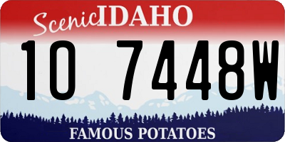 ID license plate 1O7448W