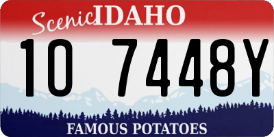 ID license plate 1O7448Y