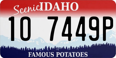 ID license plate 1O7449P