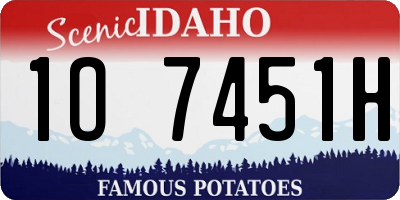 ID license plate 1O7451H