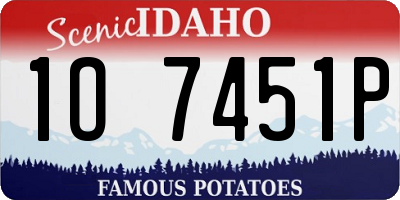 ID license plate 1O7451P