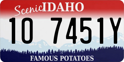 ID license plate 1O7451Y
