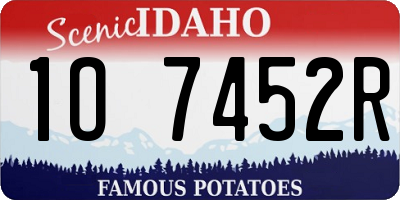 ID license plate 1O7452R