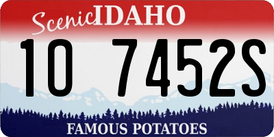 ID license plate 1O7452S
