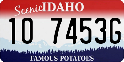 ID license plate 1O7453G