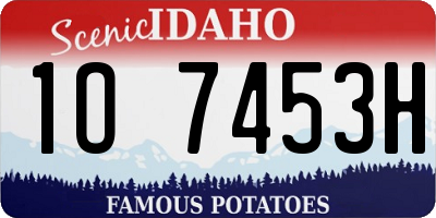 ID license plate 1O7453H