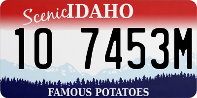 ID license plate 1O7453M