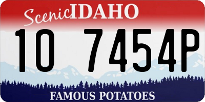 ID license plate 1O7454P