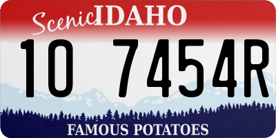 ID license plate 1O7454R