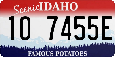 ID license plate 1O7455E