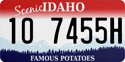 ID license plate 1O7455H