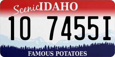 ID license plate 1O7455I