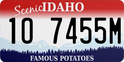 ID license plate 1O7455M