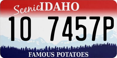 ID license plate 1O7457P