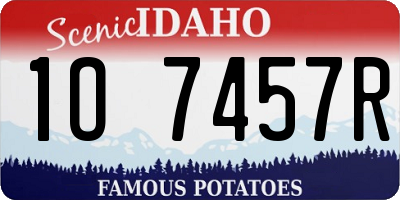 ID license plate 1O7457R