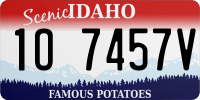 ID license plate 1O7457V