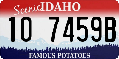 ID license plate 1O7459B