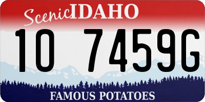 ID license plate 1O7459G