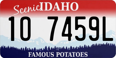 ID license plate 1O7459L