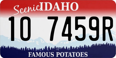 ID license plate 1O7459R