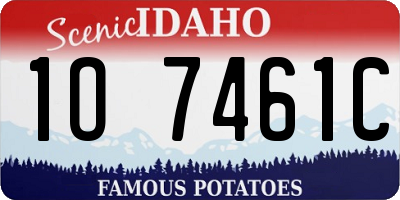 ID license plate 1O7461C