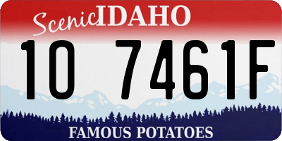 ID license plate 1O7461F