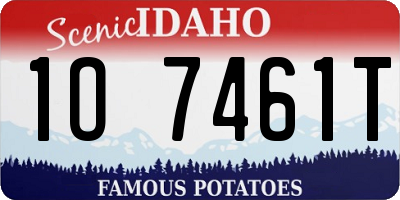 ID license plate 1O7461T