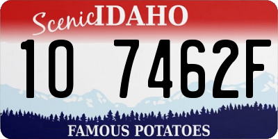 ID license plate 1O7462F