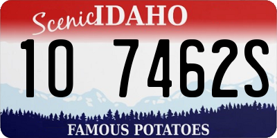 ID license plate 1O7462S