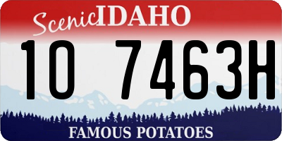 ID license plate 1O7463H