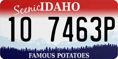 ID license plate 1O7463P