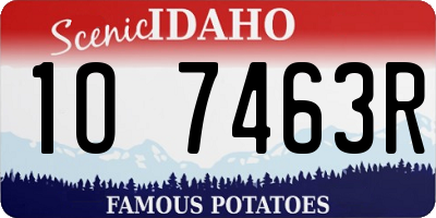 ID license plate 1O7463R