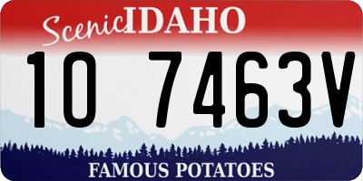 ID license plate 1O7463V