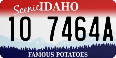 ID license plate 1O7464A