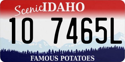 ID license plate 1O7465L