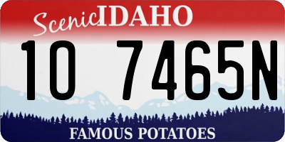 ID license plate 1O7465N