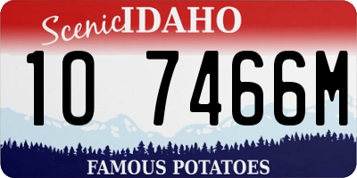 ID license plate 1O7466M