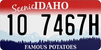 ID license plate 1O7467H