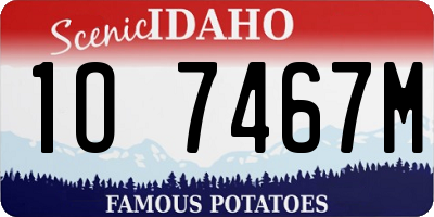 ID license plate 1O7467M