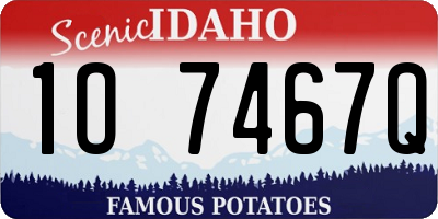 ID license plate 1O7467Q