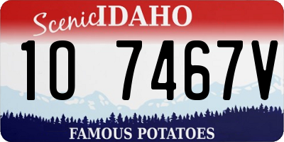 ID license plate 1O7467V