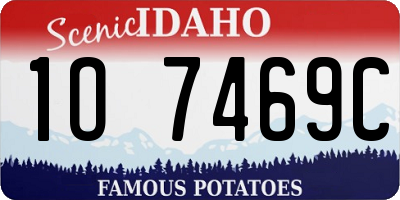 ID license plate 1O7469C