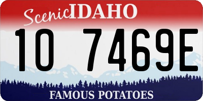 ID license plate 1O7469E