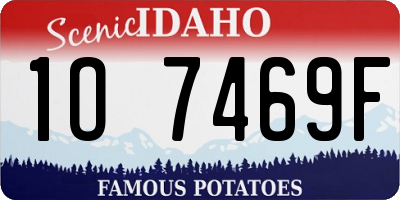 ID license plate 1O7469F