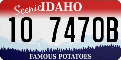 ID license plate 1O7470B