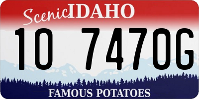 ID license plate 1O7470G